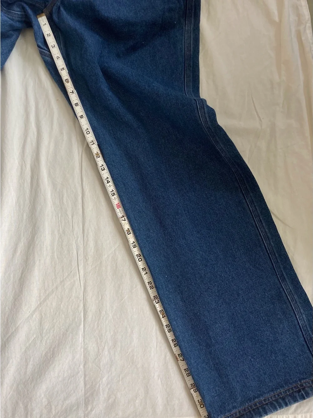 Duluth TradingCo. Men’s Ballroom PremiumDenim Jeans 36X32 Blue/Tan Flannel Lined